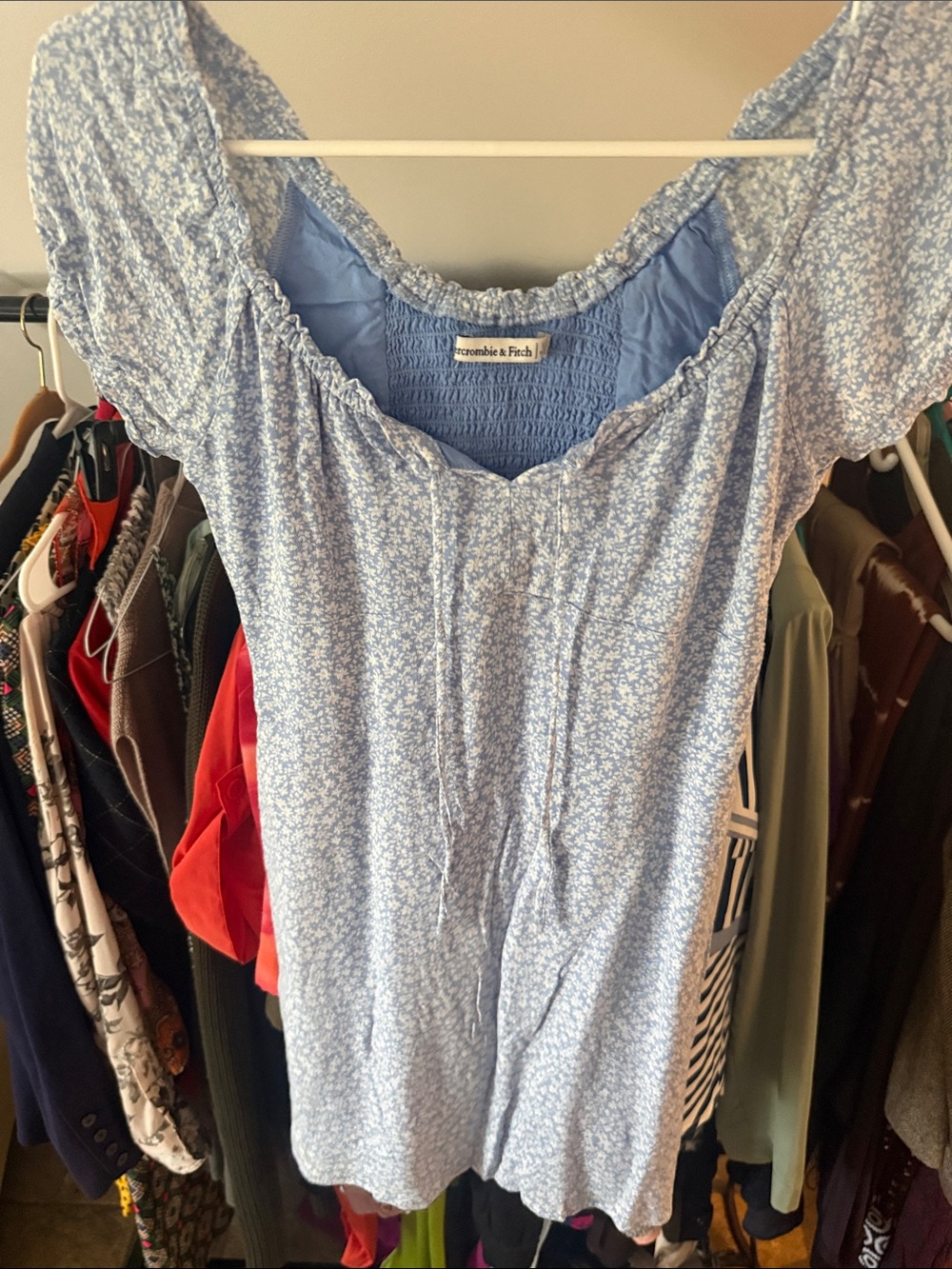 Abercrombie & Fitch Light Blue Floral mini dress